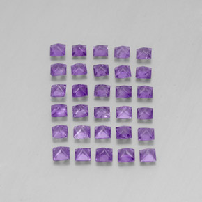 3,77 ct natürliche violetter Amethyst-Edelsteine, Quadrat, VS-SI