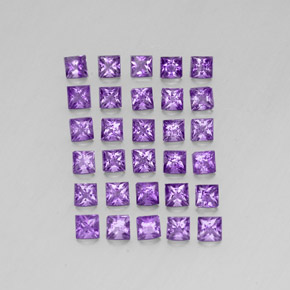  ct natürliche violetter Amethyst-Edelsteine, Quadrat, VS