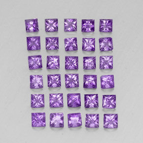  ct natürliche violetter Amethyst-Edelsteine, Quadrat, VS