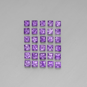  ct natürliche violetter Amethyst-Edelsteine, Quadrat, VS