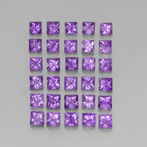 ct natürliche violetter Amethyst-Edelsteine, Quadrat, VS