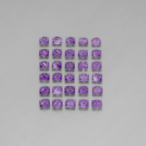  ct natürliche violetter Amethyst-Edelsteine, Quadrat, VS