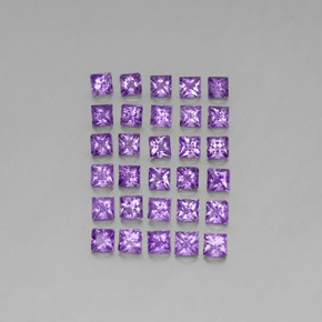 3,67 ct natürliche violetter Amethyst-Edelsteine, Quadrat, VS