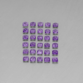 3,67 ct natürliche violetter Amethyst-Edelsteine, Quadrat, VS