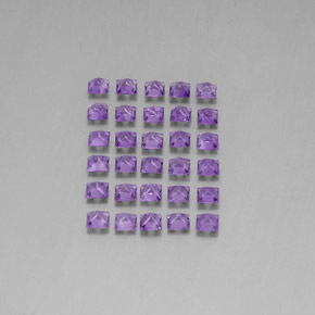 3,59 ct natürliche violetter Amethyst-Edelsteine, Quadrat, VS