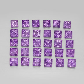  ct natürliche violetter Amethyst-Edelsteine, Quadrat, VS