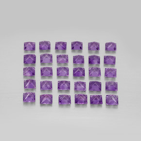  ct natürliche violetter Amethyst-Edelsteine, Quadrat, VS