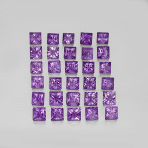  ct natürliche violetter Amethyst-Edelsteine, Quadrat, VS