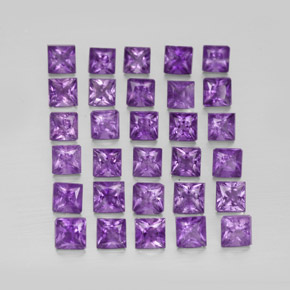  ct natürliche violetter Amethyst-Edelsteine, Quadrat, VS