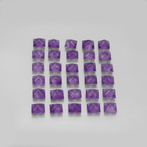 ct natürliche violetter Amethyst-Edelsteine, Quadrat, VS
