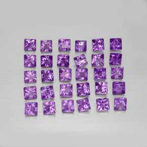  ct natürliche violetter Amethyst-Edelsteine, Quadrat, VS