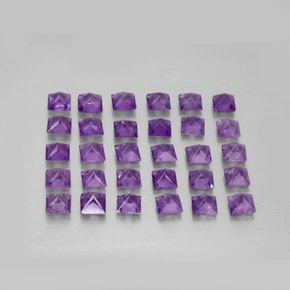  ct natürliche violetter Amethyst-Edelsteine, Quadrat, VS