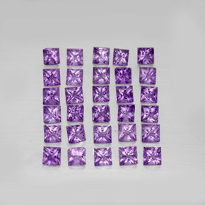  ct natürliche violetter Amethyst-Edelsteine, Quadrat, VS