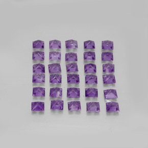  ct natürliche violetter Amethyst-Edelsteine, Quadrat, VS