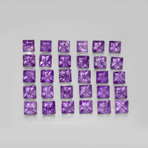  ct natürliche violetter Amethyst-Edelsteine, Quadrat, VS