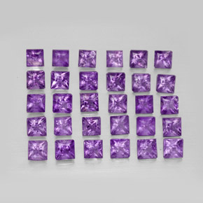  ct natürliche violetter Amethyst-Edelsteine, Quadrat, VS