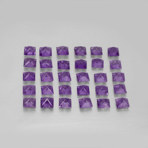  ct natürliche violetter Amethyst-Edelsteine, Quadrat, VS
