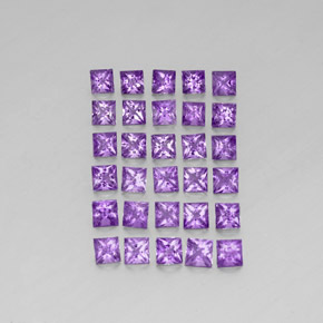  ct natürliche violetter Amethyst-Edelsteine, Quadrat, VS