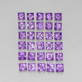  ct natürliche violetter Amethyst-Edelsteine, Quadrat, VS