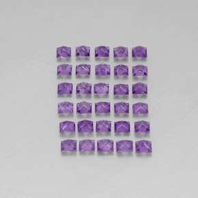  ct natürliche violetter Amethyst-Edelsteine, Quadrat, VS