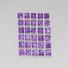  ct natürliche Violett Amethyst-Edelsteine, Quadrat, VS