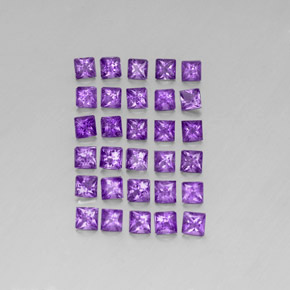 3,79 ct natürliche violetter Amethyst-Edelsteine, Quadrat, VS