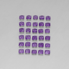 3,79 ct natürliche violetter Amethyst-Edelsteine, Quadrat, VS