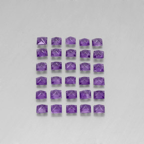 3,81 ct natürliche violetter Amethyst-Edelsteine, Quadrat, VS