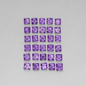  ct natürliche violetter Amethyst-Edelsteine, Quadrat, VS