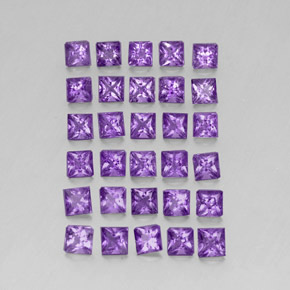 ct natürliche violetter Amethyst-Edelsteine, Quadrat, VS