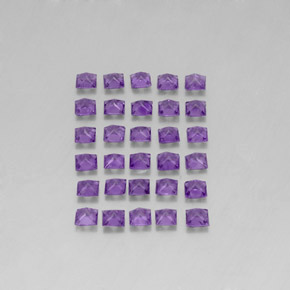  ct natürliche violetter Amethyst-Edelsteine, Quadrat, VS