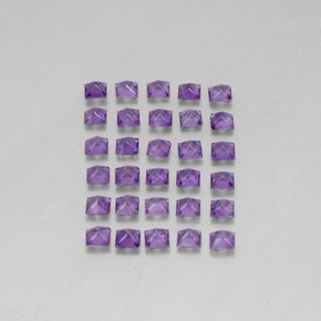 3,64 ct natürliche violetter Amethyst-Edelsteine, Quadrat, VS