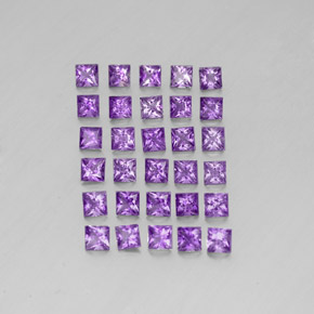  ct natürliche violetter Amethyst-Edelsteine, Quadrat, VS