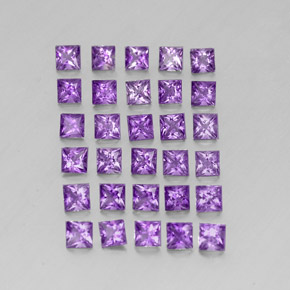  ct natürliche violetter Amethyst-Edelsteine, Quadrat, VS