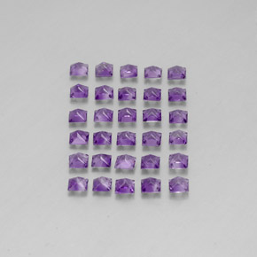  ct natürliche violetter Amethyst-Edelsteine, Quadrat, VS