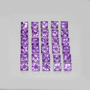  ct natürliche violetter Amethyst-Edelsteine, Quadrat, VS
