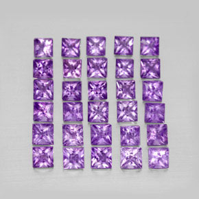  ct natürliche violetter Amethyst-Edelsteine, Quadrat, VS