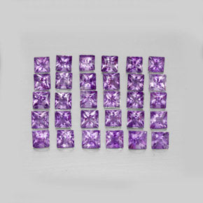  ct natürliche violetter Amethyst-Edelsteine, Quadrat, VS