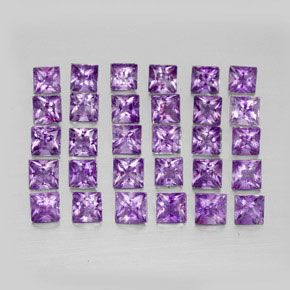  ct natürliche violetter Amethyst-Edelsteine, Quadrat, VS