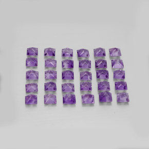  ct natürliche violetter Amethyst-Edelsteine, Quadrat, VS