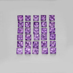  ct natürliche violetter Amethyst-Edelsteine, Quadrat, VS