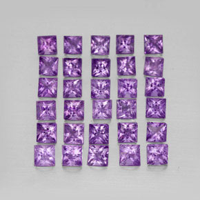  ct natürliche violetter Amethyst-Edelsteine, Quadrat, VS