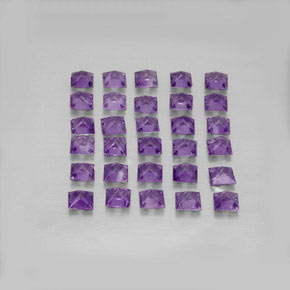  ct natürliche violetter Amethyst-Edelsteine, Quadrat, VS