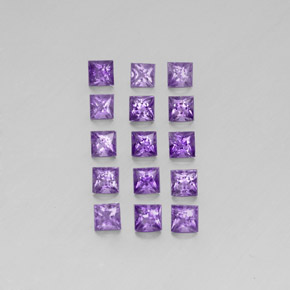  ct natürliche violetter Amethyst-Edelsteine, Quadrat, VS