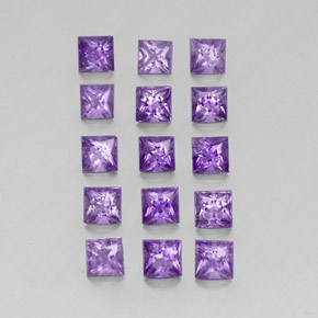  ct natürliche violetter Amethyst-Edelsteine, Quadrat, VS