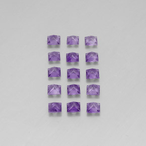  ct natürliche violetter Amethyst-Edelsteine, Quadrat, VS