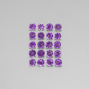  ct natürliche violetter Amethyst-Edelsteine, Rundschliff, VS