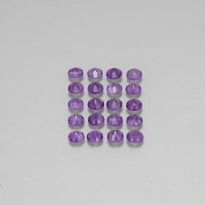  ct natürliche violetter Amethyst-Edelsteine, Rundschliff, VS