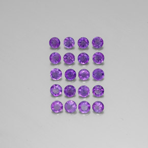  ct natürliche violetter Amethyst-Edelsteine, Rundschliff, VS