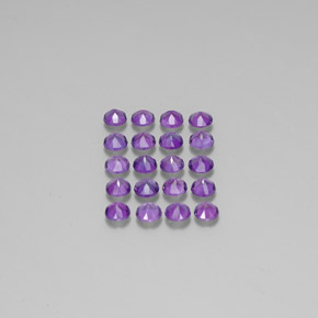  ct natürliche violetter Amethyst-Edelsteine, Rundschliff, VS
